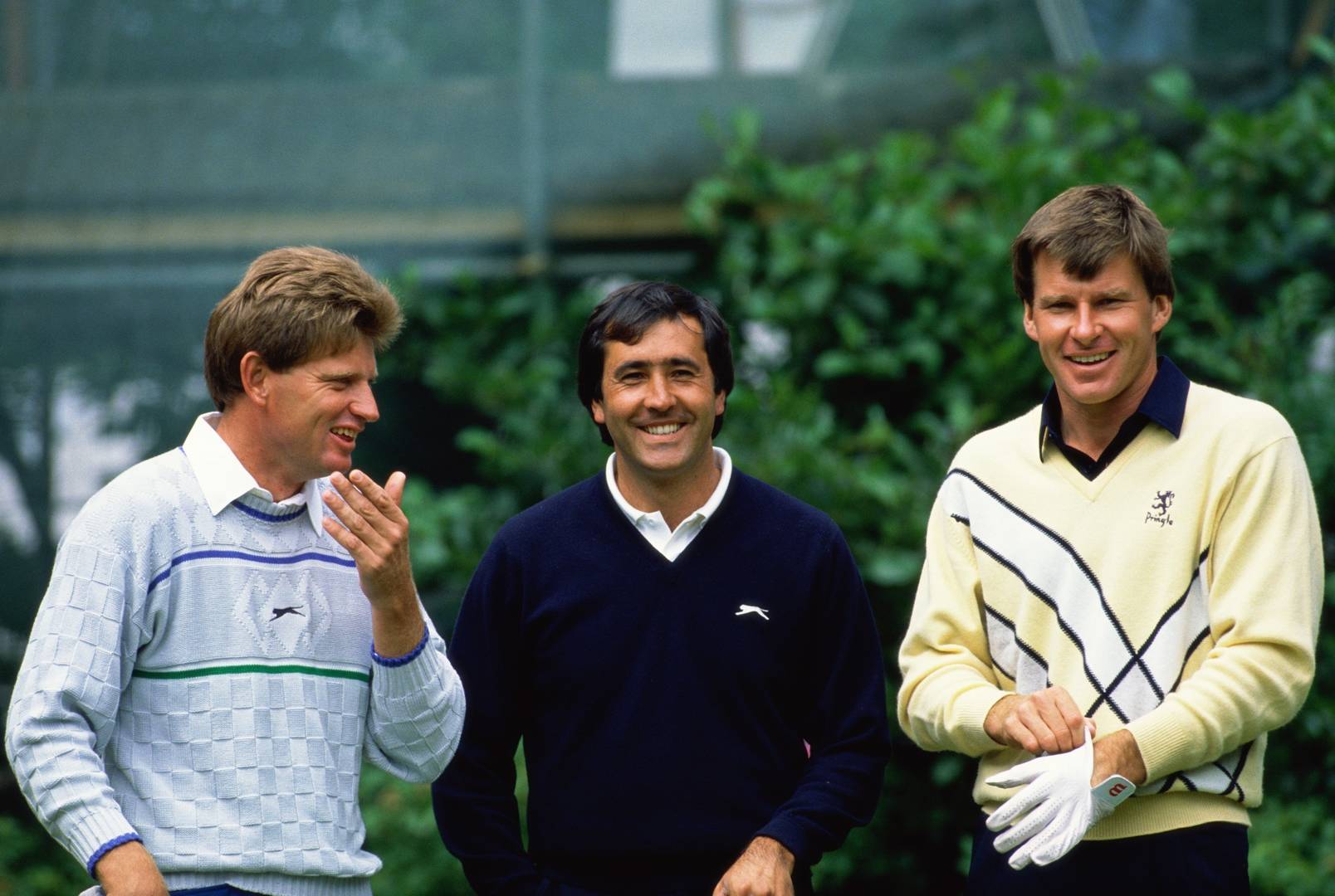 Seve Ballesteros with Price  Faldo Champion Golfer 1988